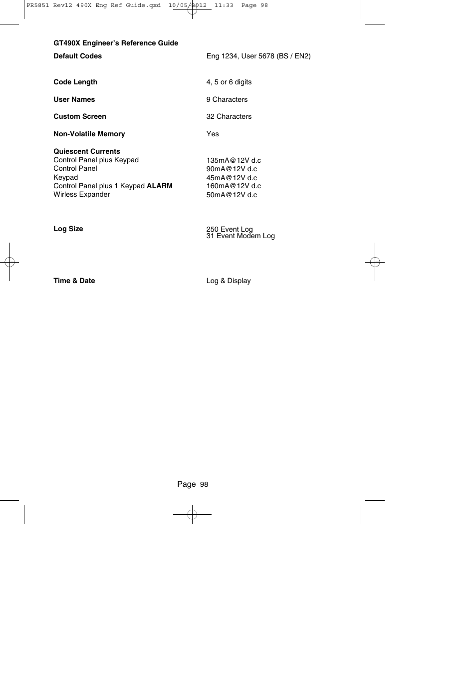 RISCO Group Gardtec 490X User Manual | Page 99 / 108