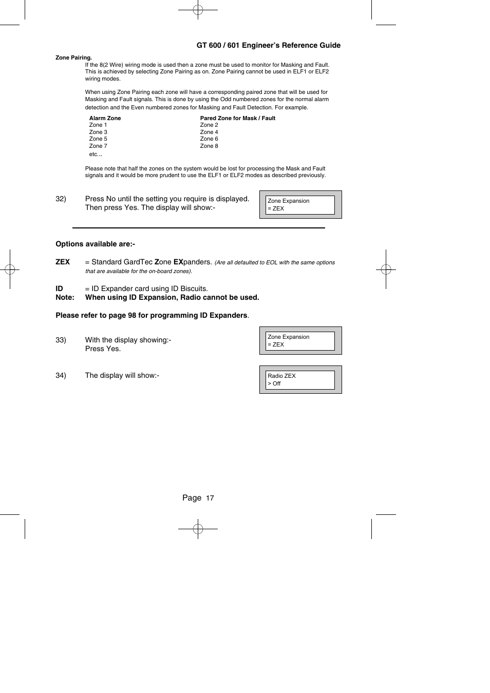 Page | RISCO Group Gardtec GT600 User Manual | Page 19 / 128