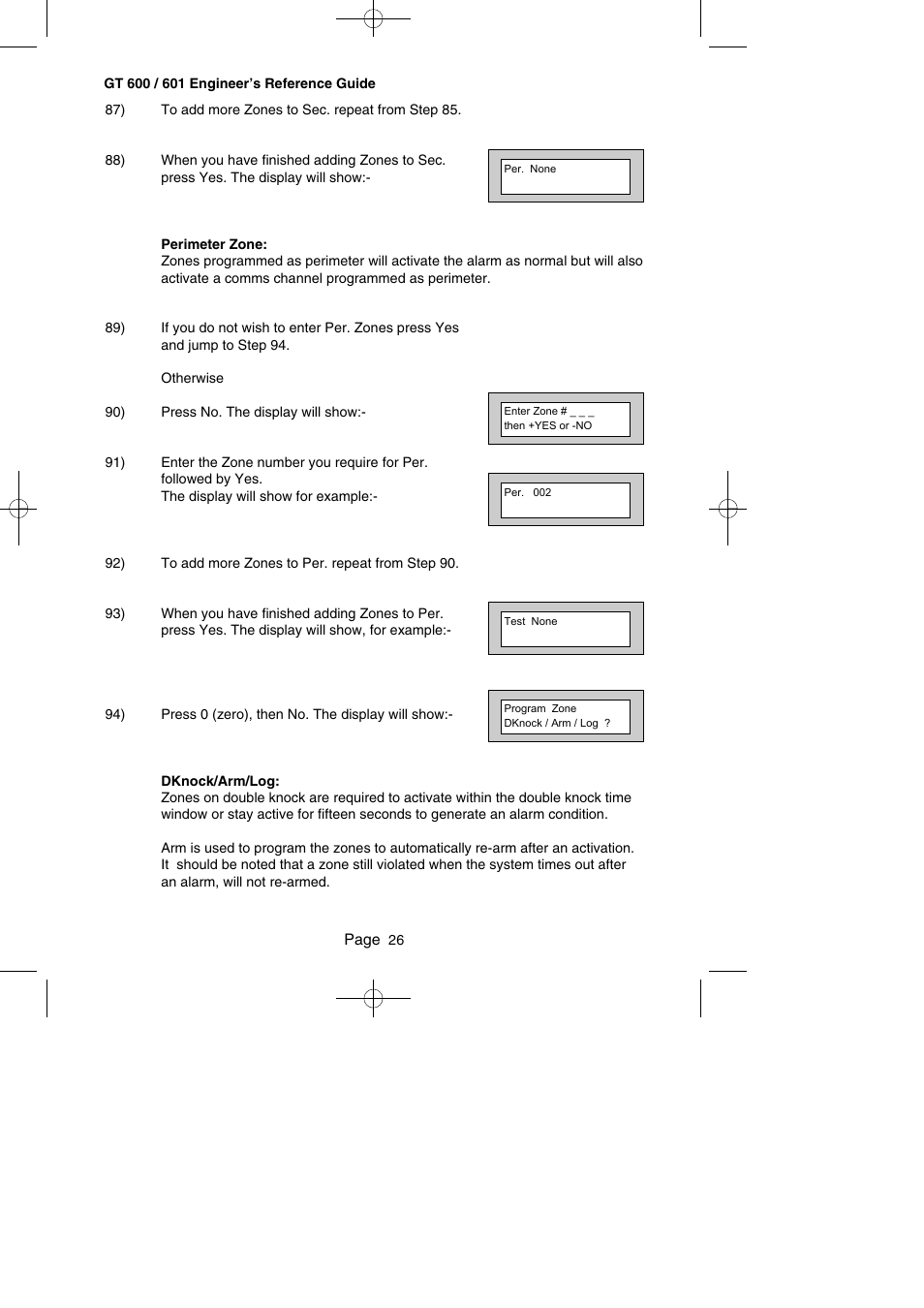 RISCO Group Gardtec GT600 User Manual | Page 28 / 128