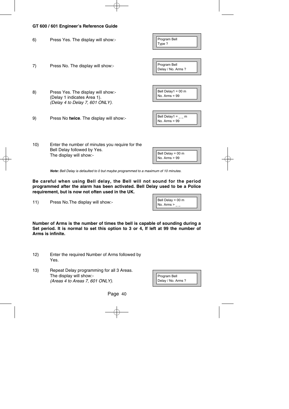 RISCO Group Gardtec GT600 User Manual | Page 42 / 128