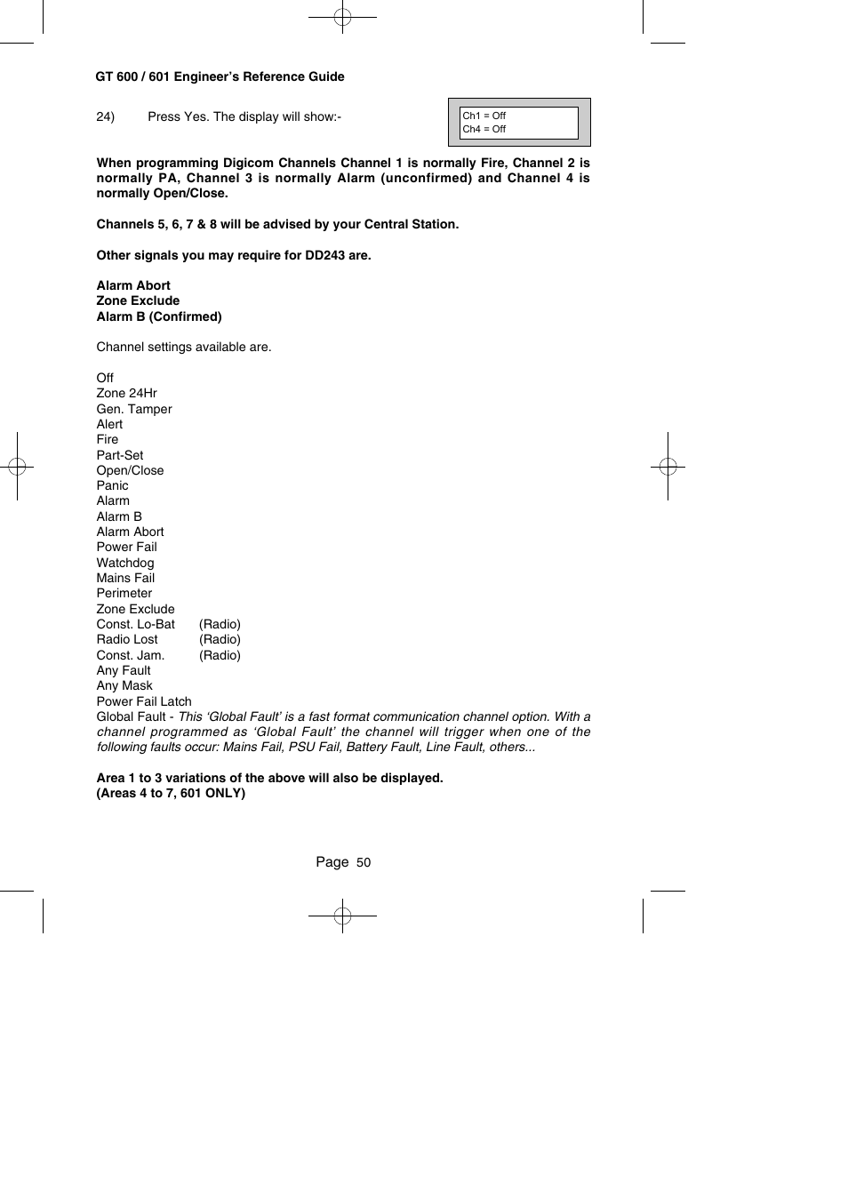 RISCO Group Gardtec GT600 User Manual | Page 52 / 128