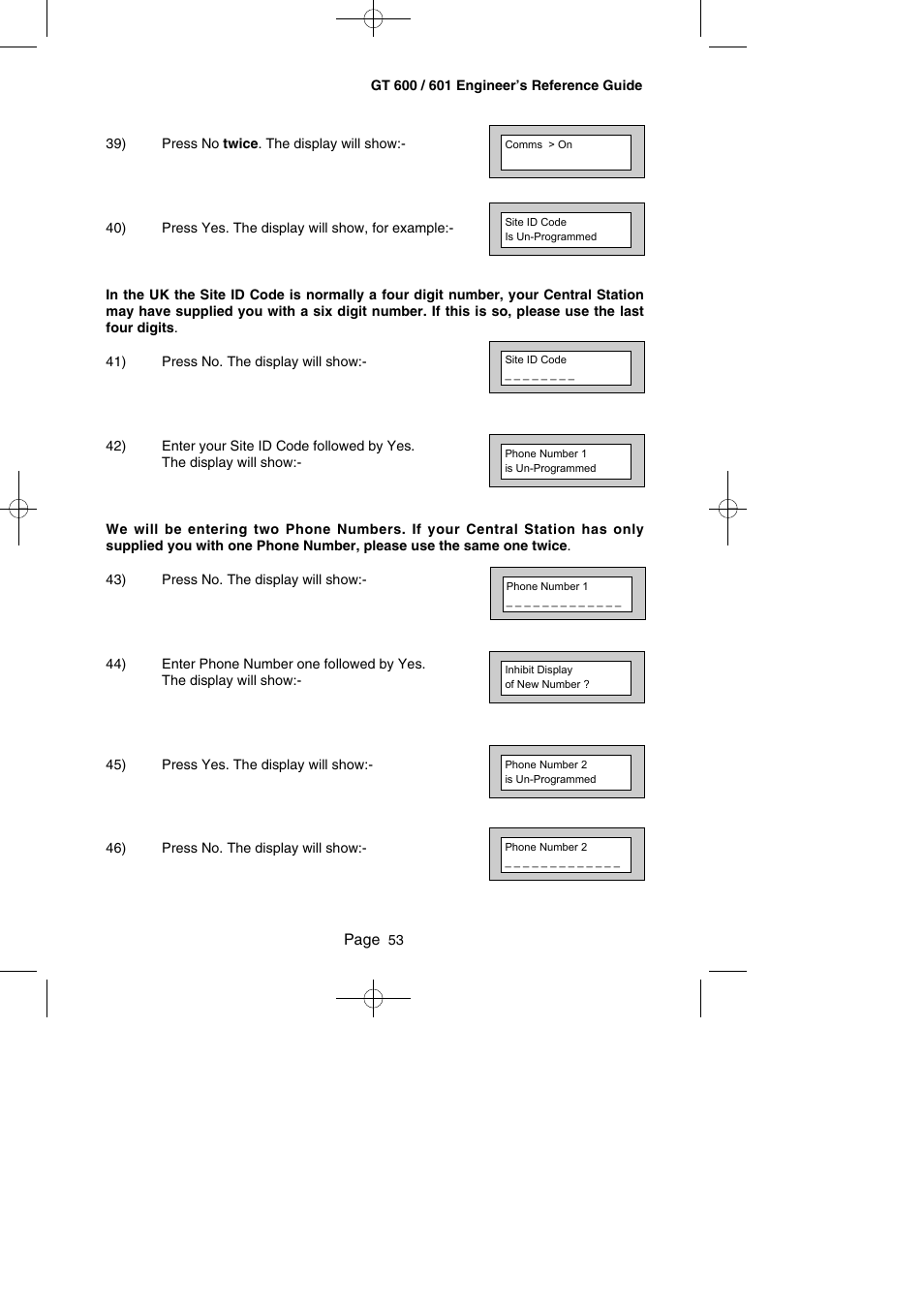 RISCO Group Gardtec GT600 User Manual | Page 55 / 128