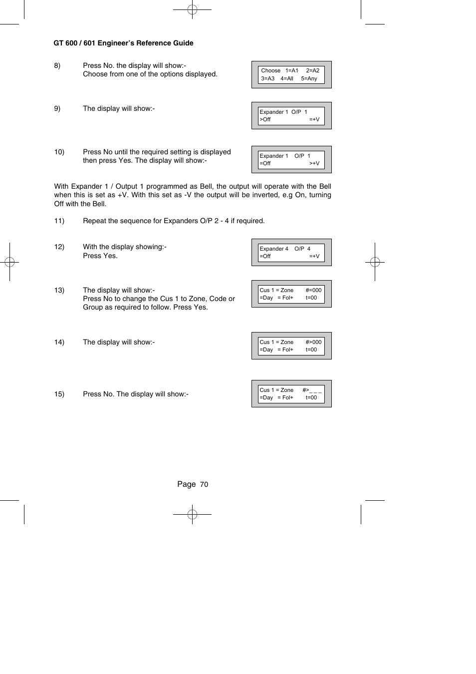 RISCO Group Gardtec GT600 User Manual | Page 72 / 128