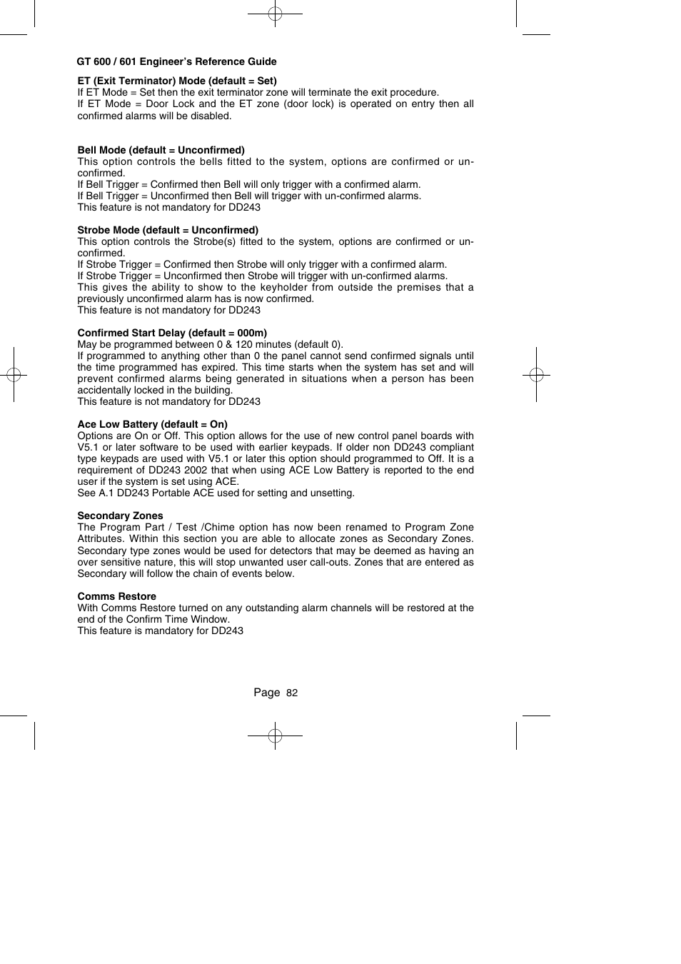 RISCO Group Gardtec GT600 User Manual | Page 84 / 128