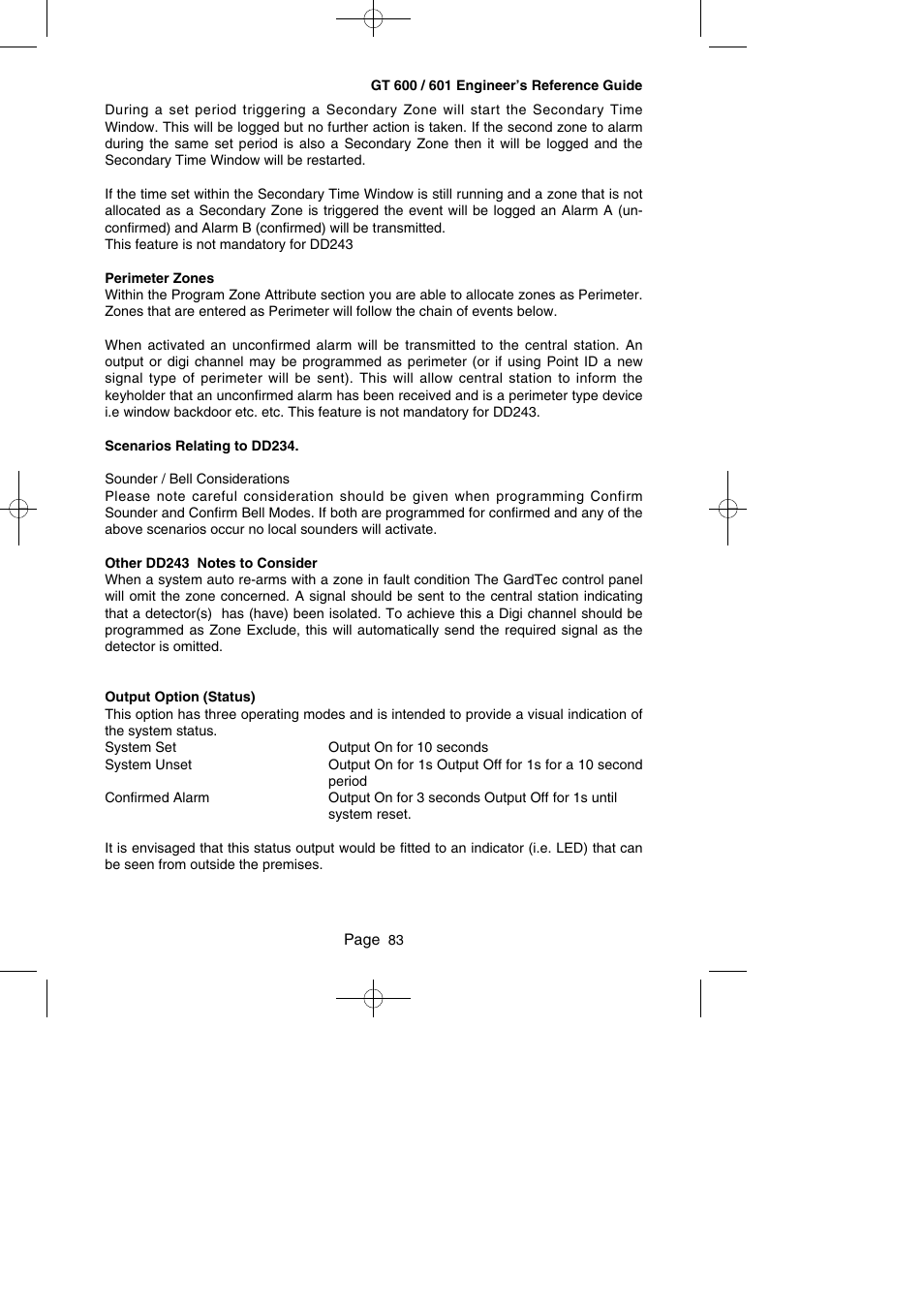 RISCO Group Gardtec GT600 User Manual | Page 85 / 128