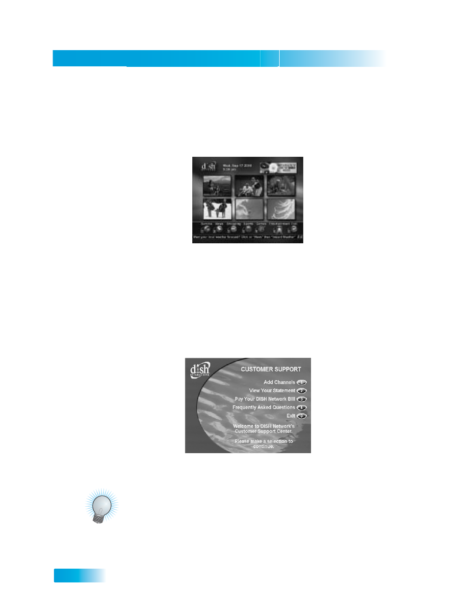 Home i, Nteractive, Ustomer | Ervice, Home | Dish Network DuoDVR ViP 722_TOC User Manual | Page 106 / 158