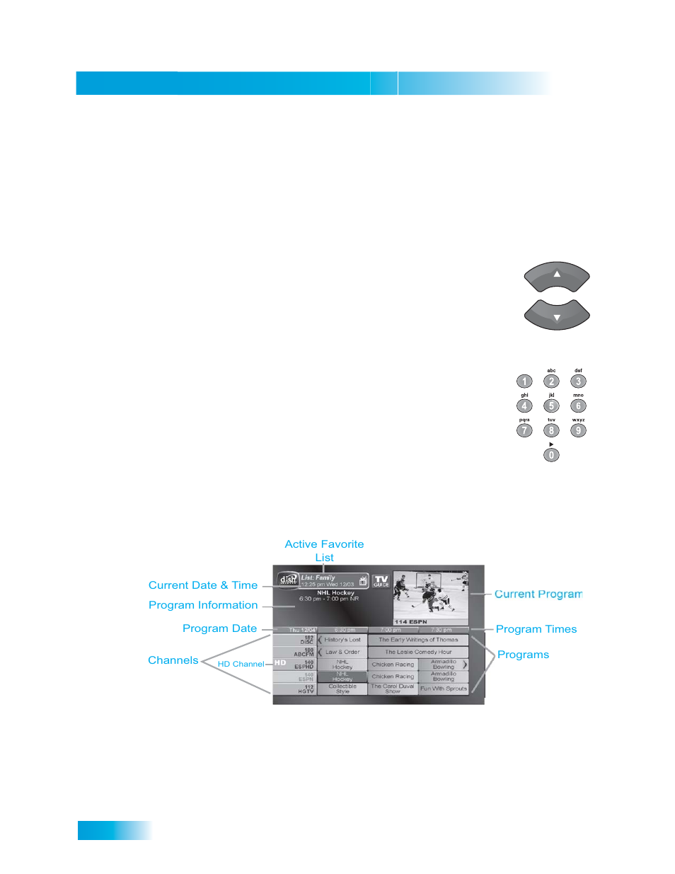 Hanging, Hannels, Sing | Rogram, Uide | Dish Network DuoDVR ViP 722_TOC User Manual | Page 82 / 158