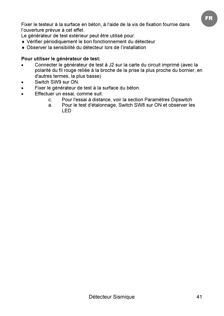RISCO Group SEISMIC Detector RK66S User Manual | Page 41 / 60