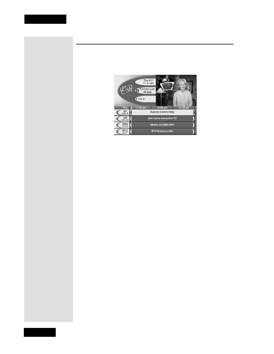 Using the program guide, Chapter 3 | Dish Network Solo 111 User Manual | Page 24 / 104