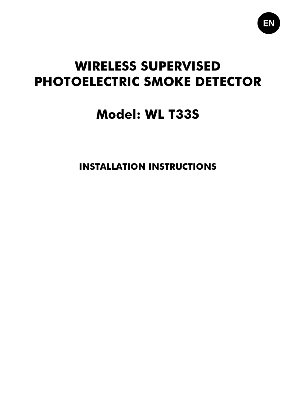 Wireless supervised photoelectric smoke detector, Model: wl t33s | RISCO Group WL Supervised Smoke User Manual | Page 3 / 56