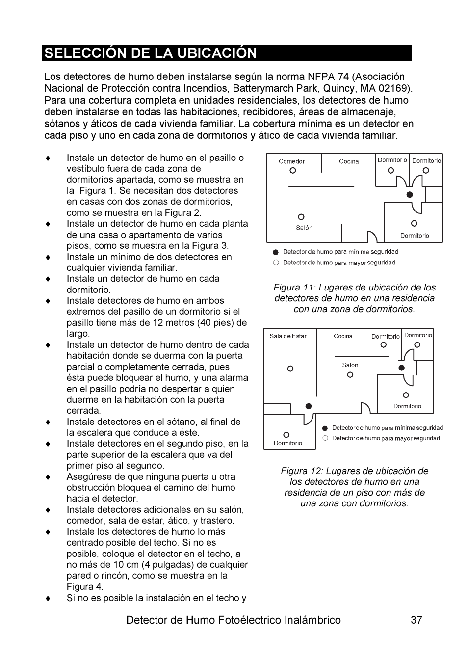 Selección de la ubicación | RISCO Group WL Supervised Smoke User Manual | Page 37 / 56