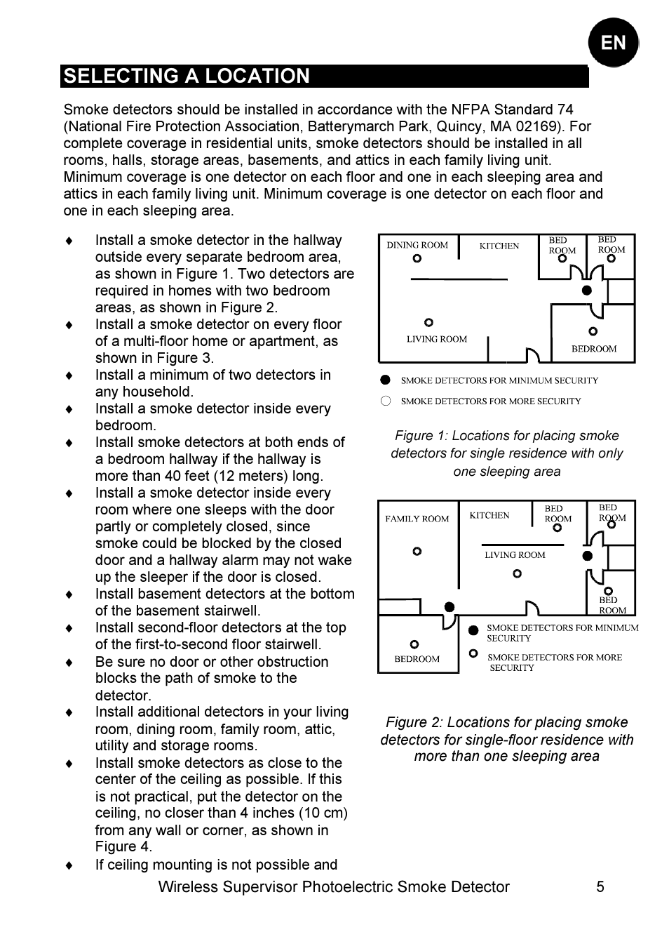 Selecting a location | RISCO Group WL Supervised Smoke User Manual | Page 5 / 56