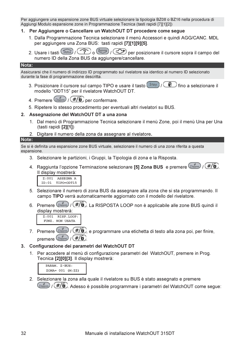 RISCO Group WatchOUT 315DT User Manual | Page 32 / 104