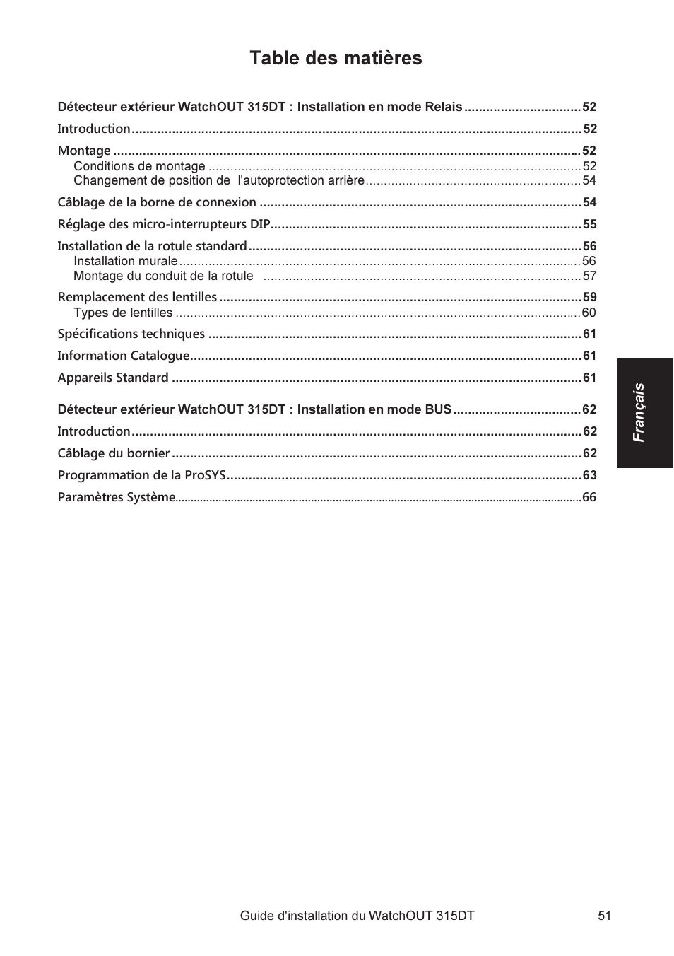 RISCO Group WatchOUT 315DT User Manual | Page 51 / 104