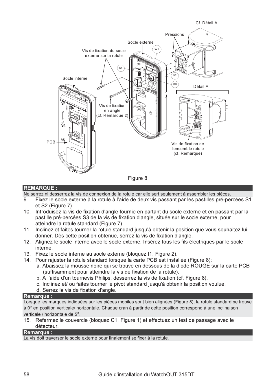 RISCO Group WatchOUT 315DT User Manual | Page 58 / 104