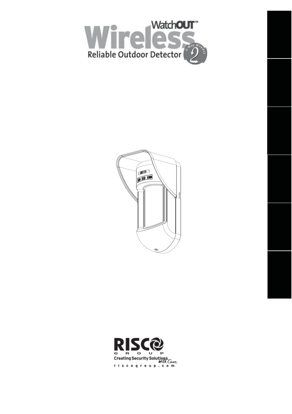 RISCO Group WatchOUT PIR Outdoor WL X312 User Manual | 76 pages