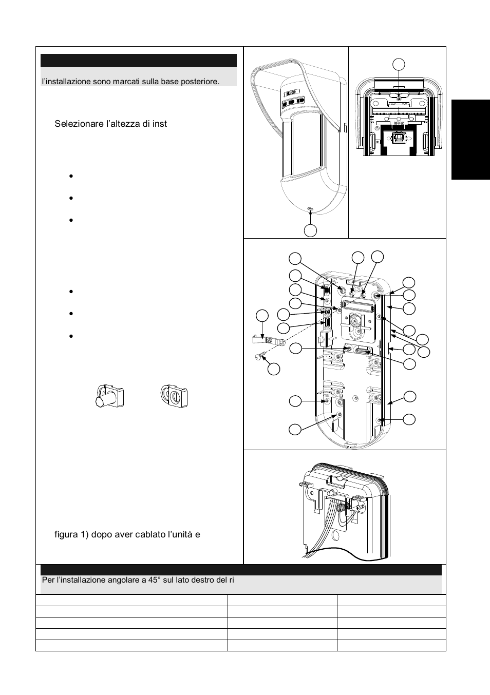 Installazione a parete, Installazione piana | RISCO Group Wireless WatchOUT PIR 312PR User Manual | Page 21 / 88