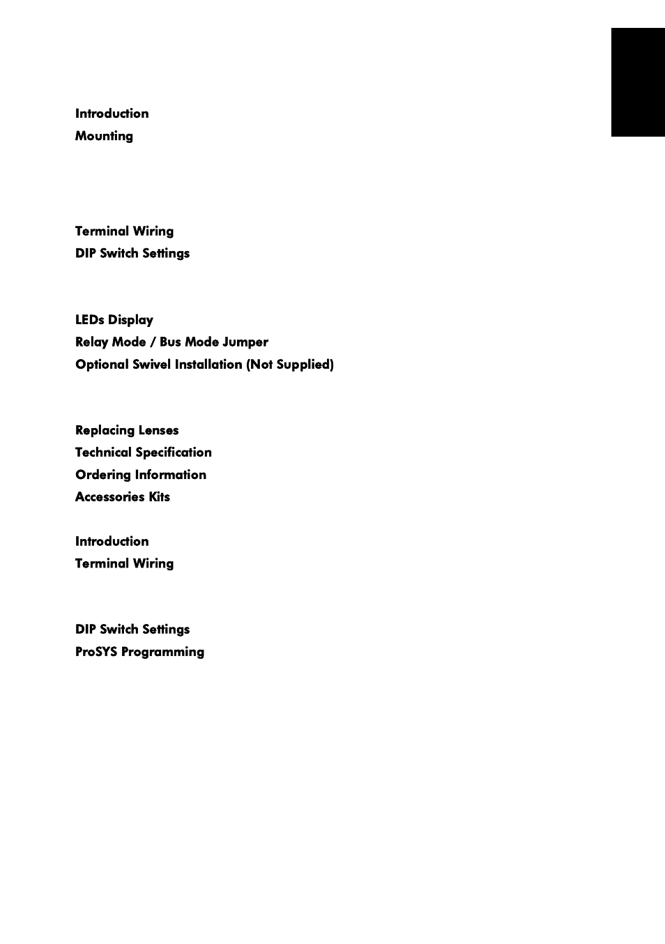 RISCO Group Wireless WatchOUT PIR 312PR User Manual | Page 3 / 88