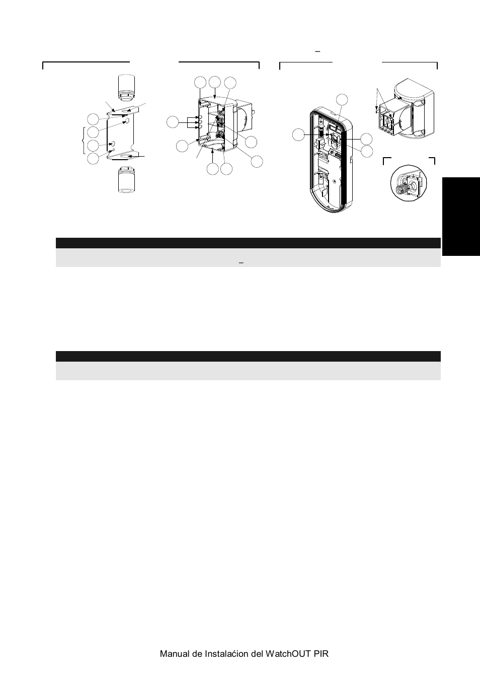 Montaje del conducto de la rótula giratoria | RISCO Group Wireless WatchOUT PIR 312PR User Manual | Page 43 / 88