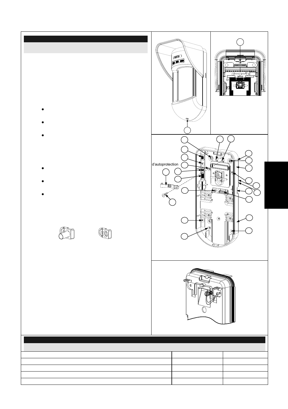 Installation murale, Montage à plat, Montage à 45° (montage sur côté gauche) | RISCO Group Wireless WatchOUT PIR 312PR User Manual | Page 55 / 88