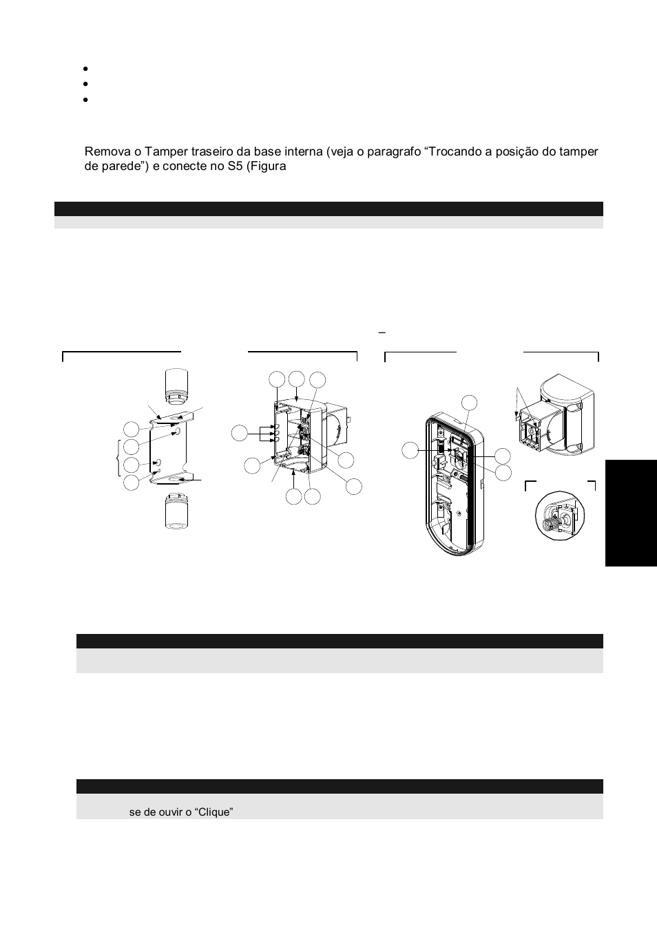 Montagem de parede, Montagem de suporte em conduíte | RISCO Group Wireless WatchOUT PIR 312PR User Manual | Page 77 / 88