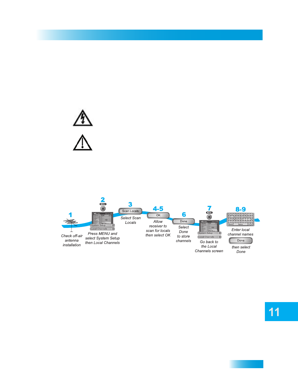 Scanning for over-the-air channels, Connections and setup | Dish Network Duo ViP 222 User Manual | Page 107 / 152