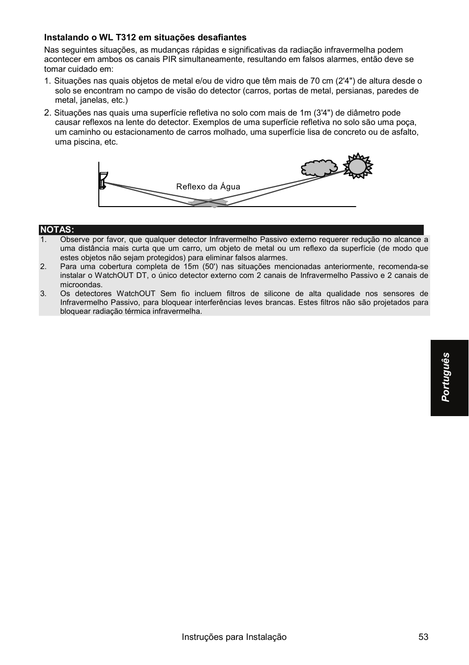 RISCO Group Wireless WatchOUT PIR WL T312 User Manual | Page 53 / 76