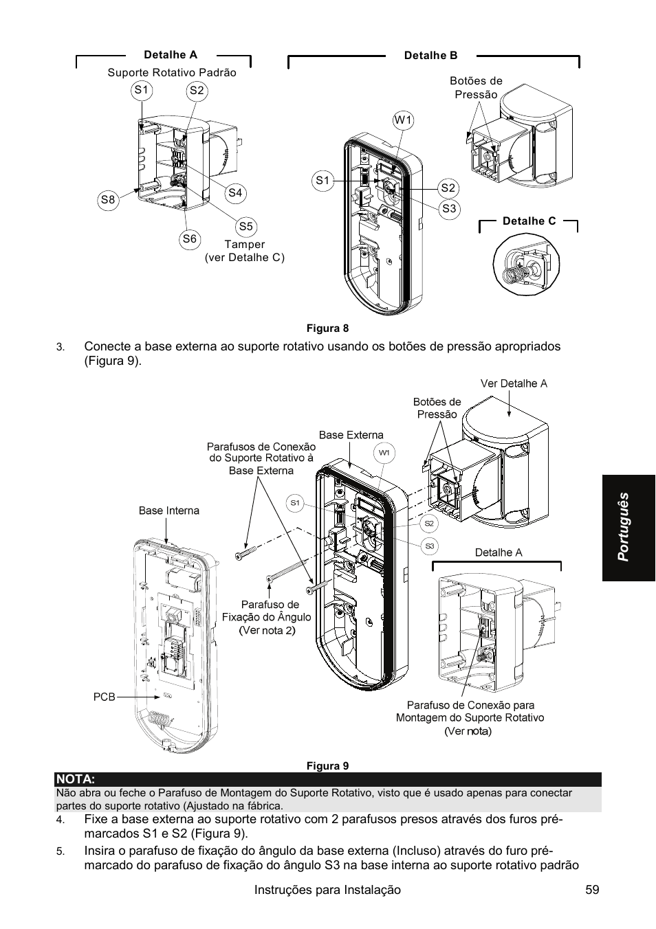 RISCO Group Wireless WatchOUT PIR WL T312 User Manual | Page 59 / 76