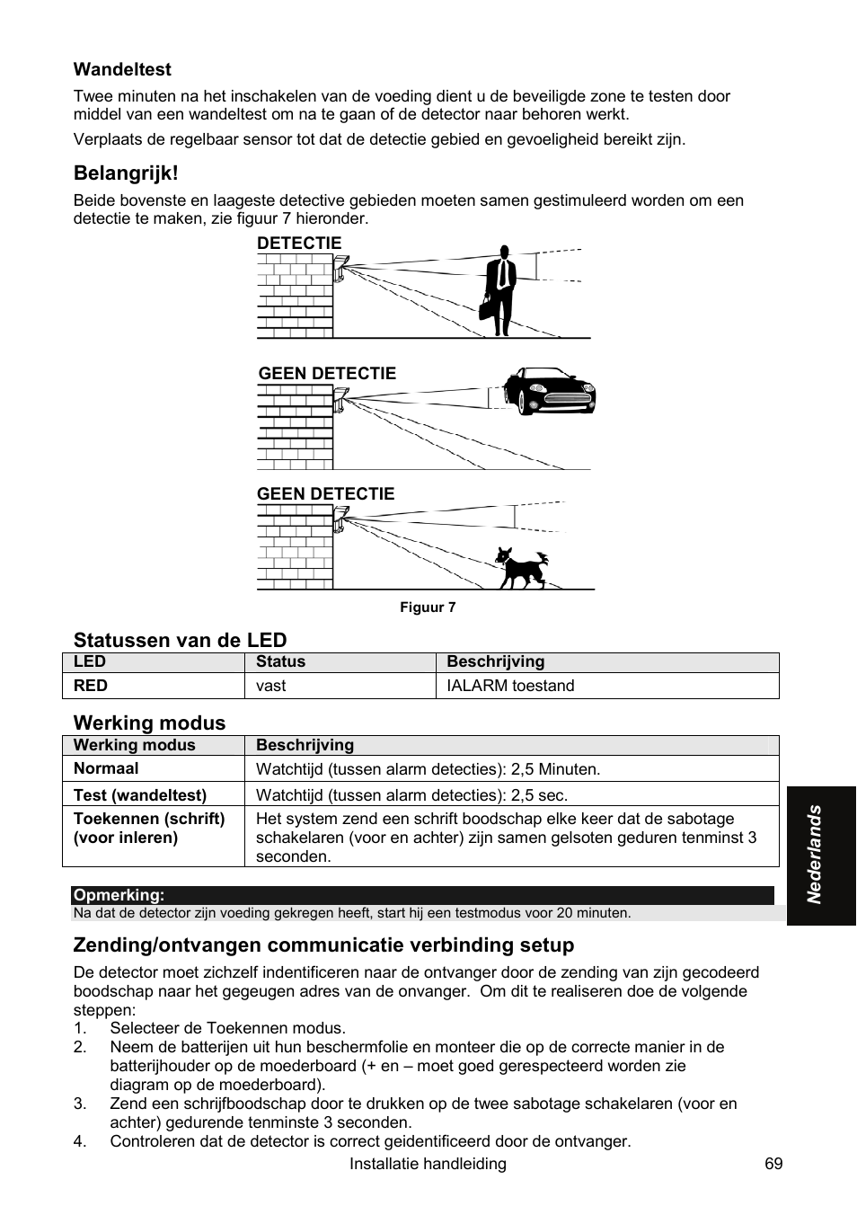 RISCO Group Wireless WatchOUT PIR WL T312 User Manual | Page 69 / 76