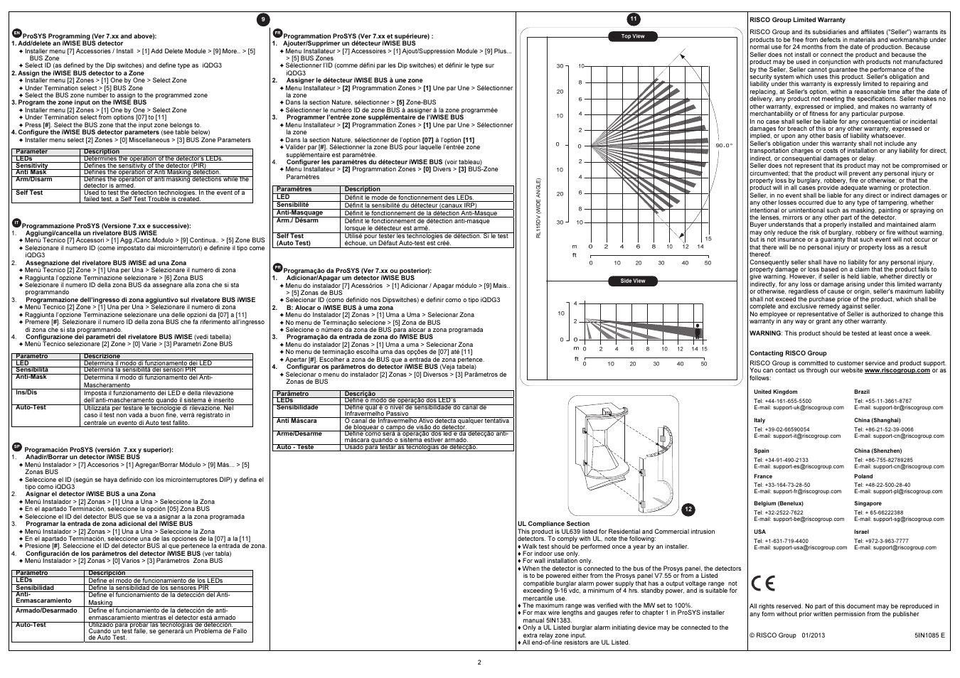 RISCO Group iWISE RK800Q0B User Manual | Page 2 / 2