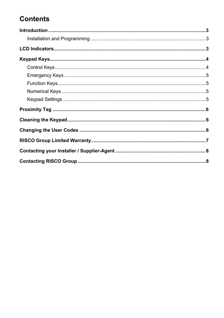 RISCO Group RPKELB User Manual | Page 2 / 8