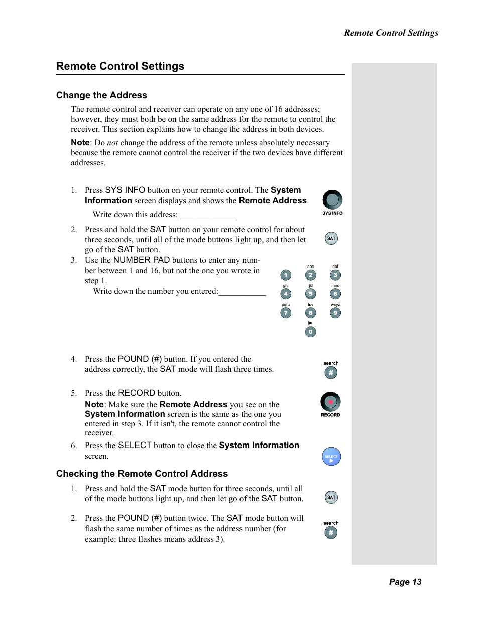 Remote control settings | Dish Network DISH 351 User Manual | Page 5 / 12