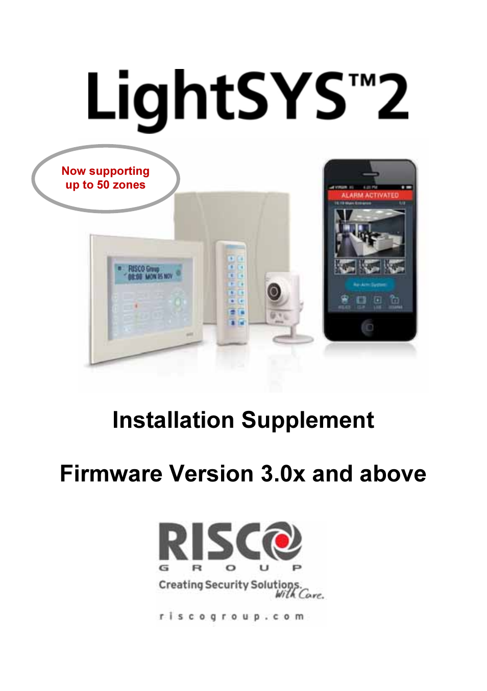 RISCO Group LightSYS 2 Supplement V3.0x User Manual | 4 pages