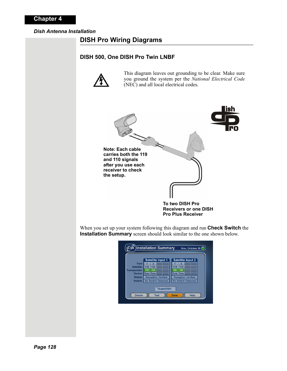 Dish pro wiring diagrams, Chapter 4 | Dish Network DuoDVR 625 User Manual | Page 133 / 179