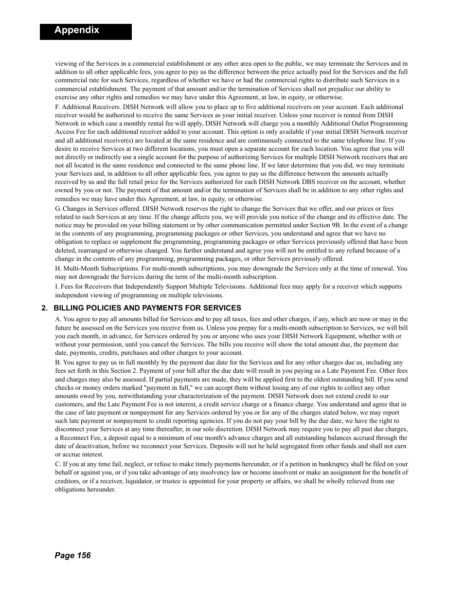 Appendix | Dish Network DuoDVR 625 User Manual | Page 161 / 179