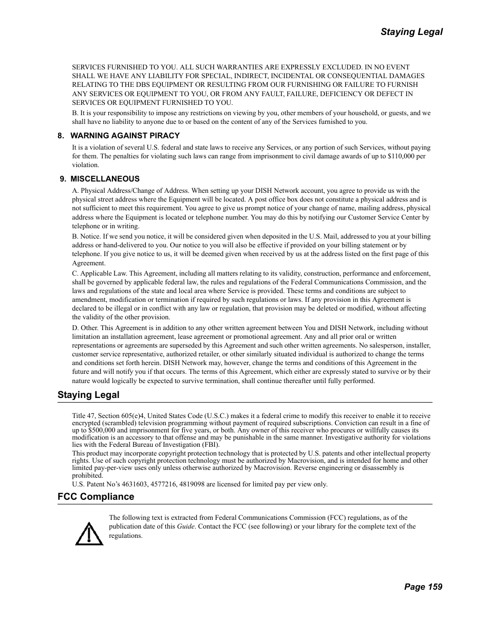 Dish Network DuoDVR 625 User Manual | Page 164 / 179
