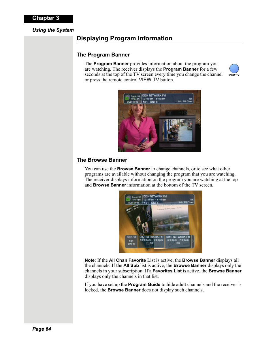 Displaying program information | Dish Network DuoDVR 625 User Manual | Page 69 / 179