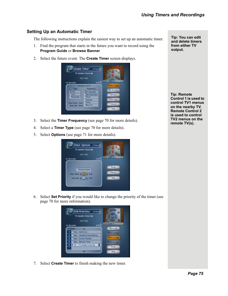 Dish Network DuoDVR 625 User Manual | Page 80 / 179