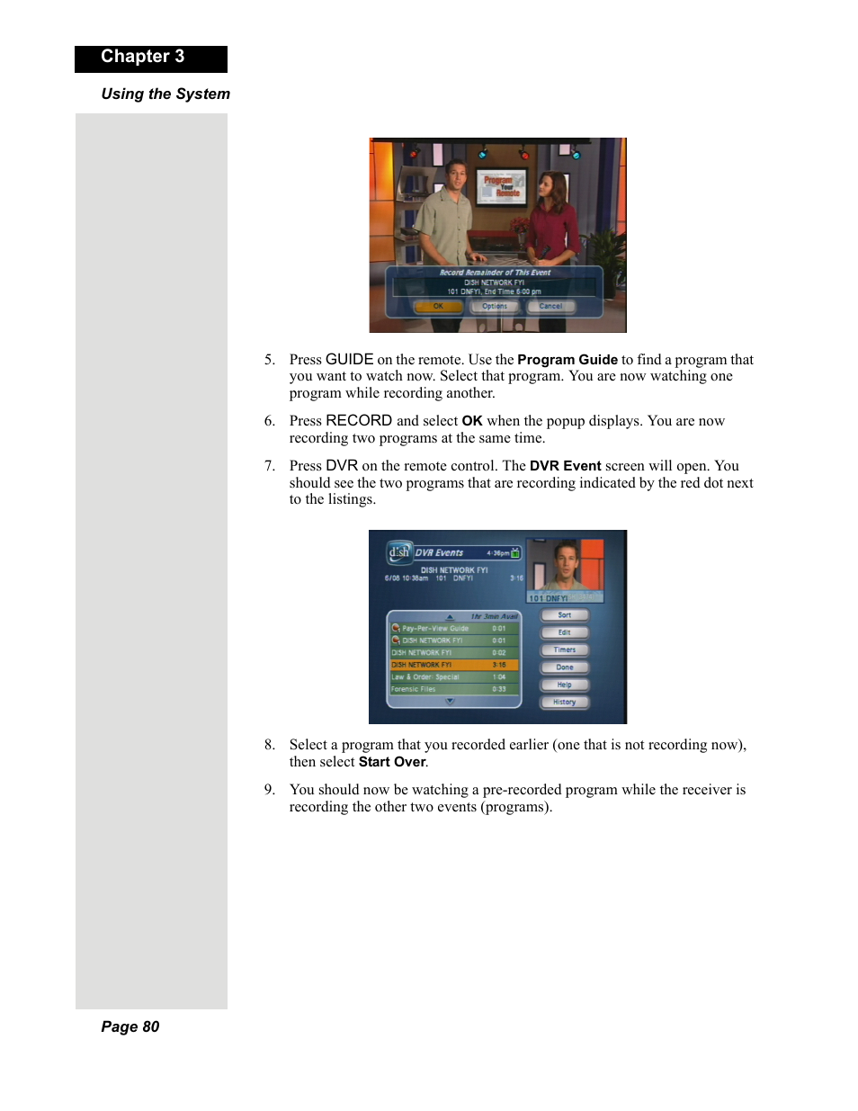 Dish Network DuoDVR 625 User Manual | Page 85 / 179