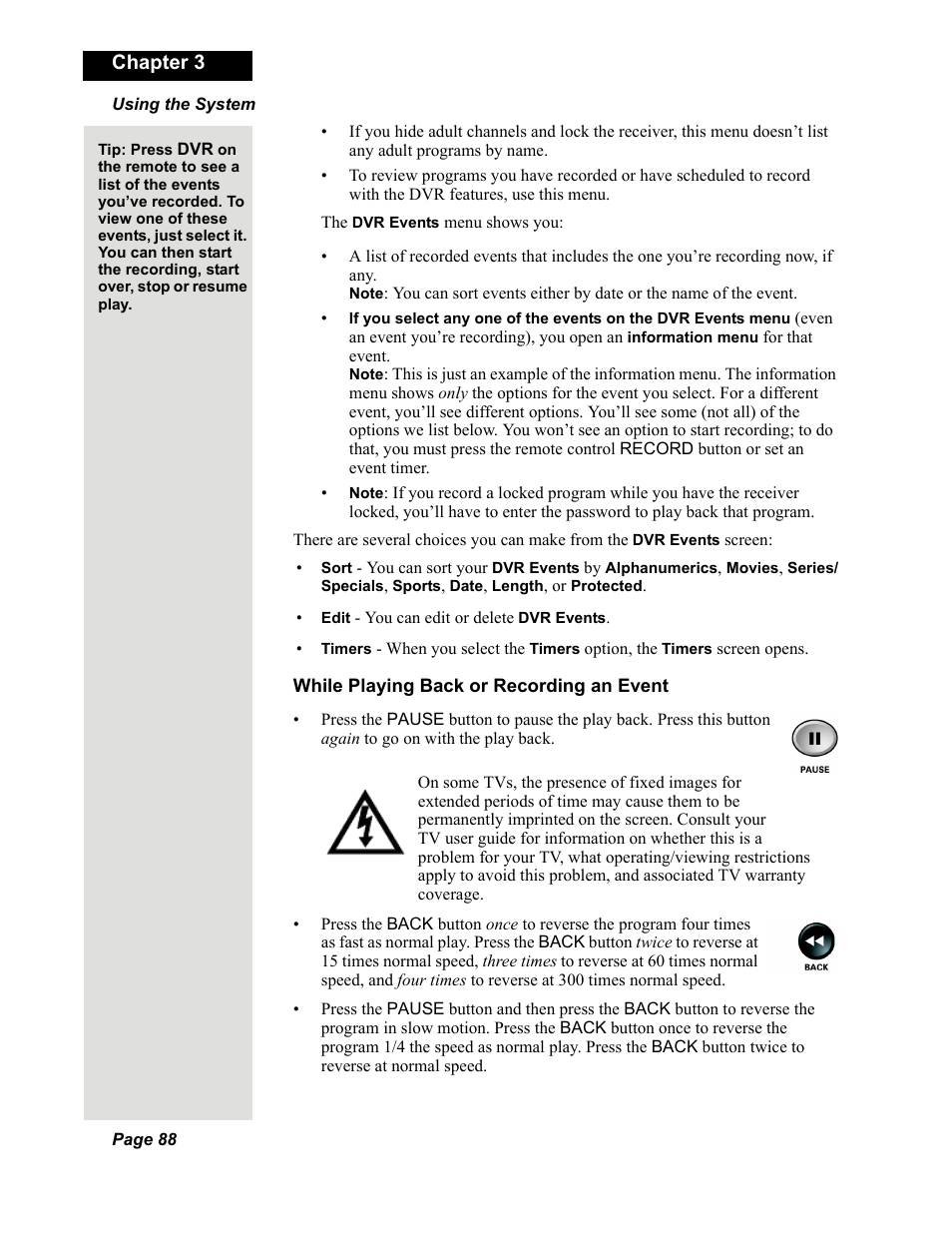 Chapter 3 | Dish Network DuoDVR 625 User Manual | Page 93 / 179