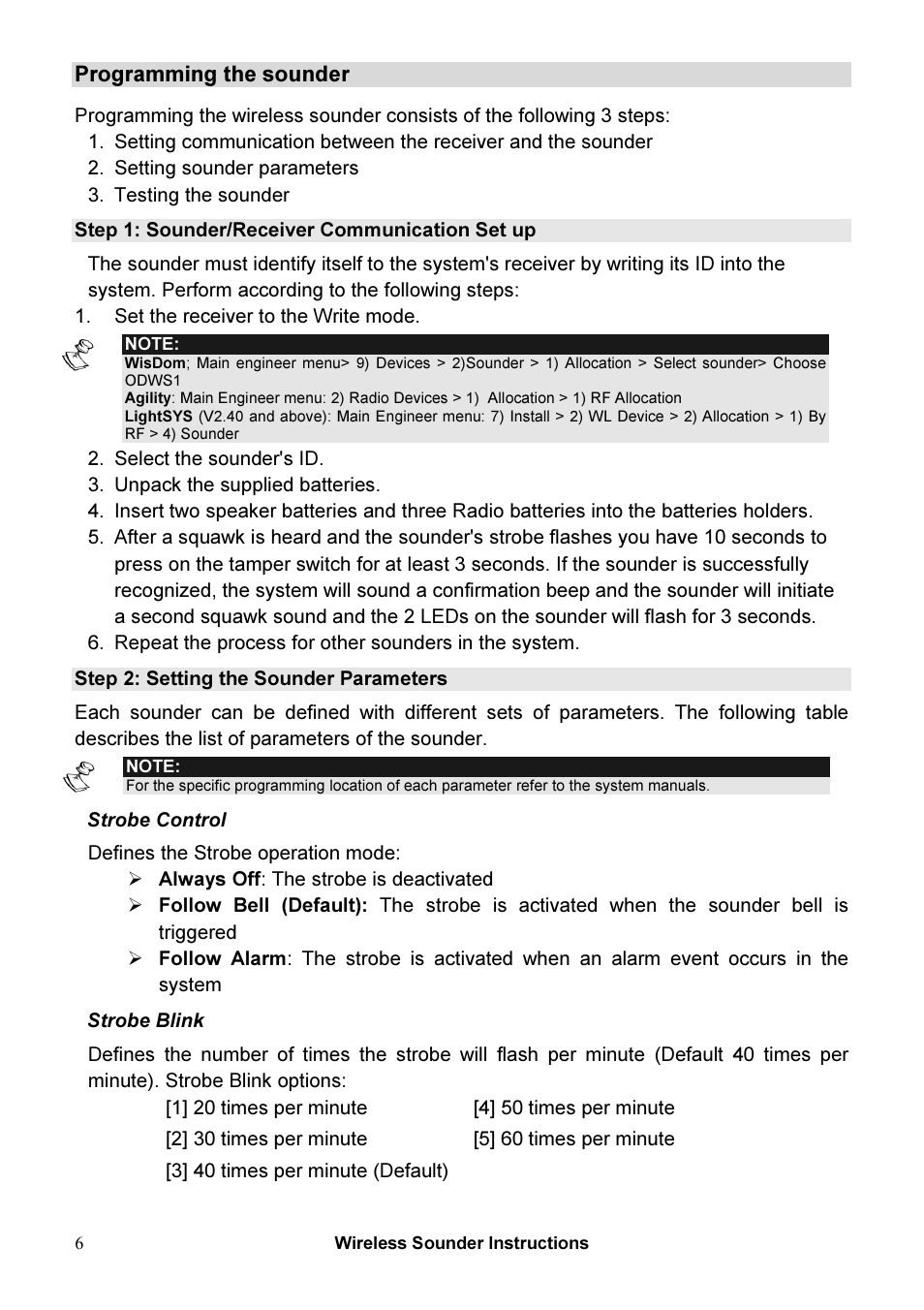 RISCO Group WL RWS401 User Manual | Page 6 / 12