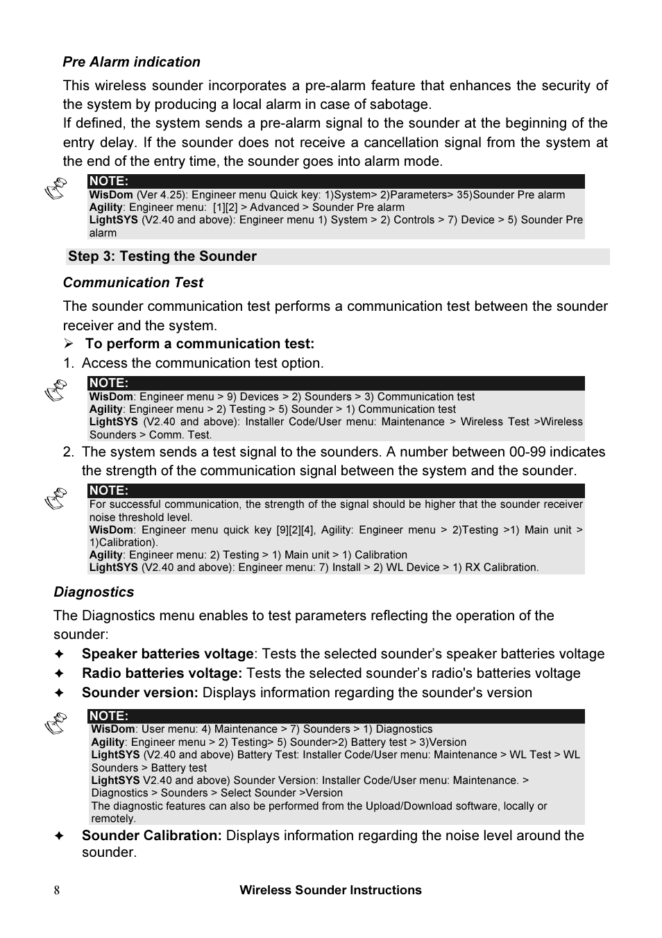 RISCO Group WL RWS401 User Manual | Page 8 / 12