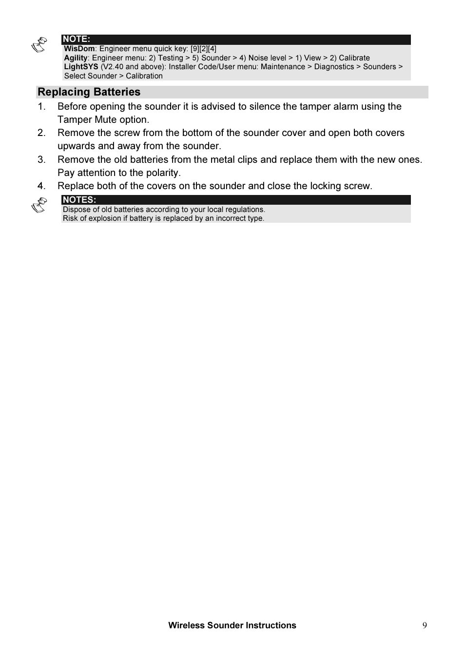 RISCO Group WL RWS401 User Manual | Page 9 / 12