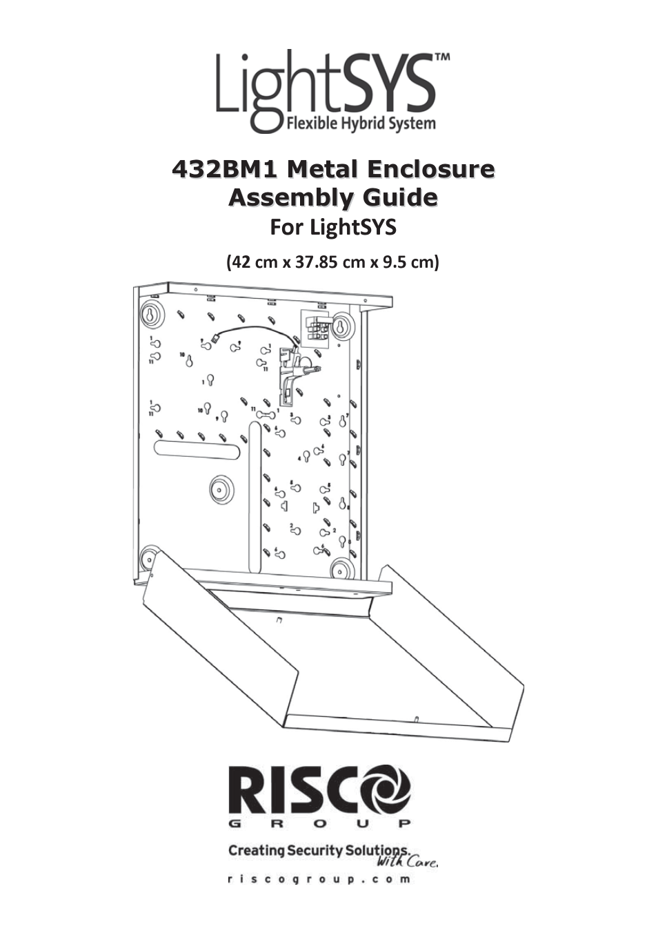 RISCO Group 432BM1 Metal Enclosure User Manual | 8 pages