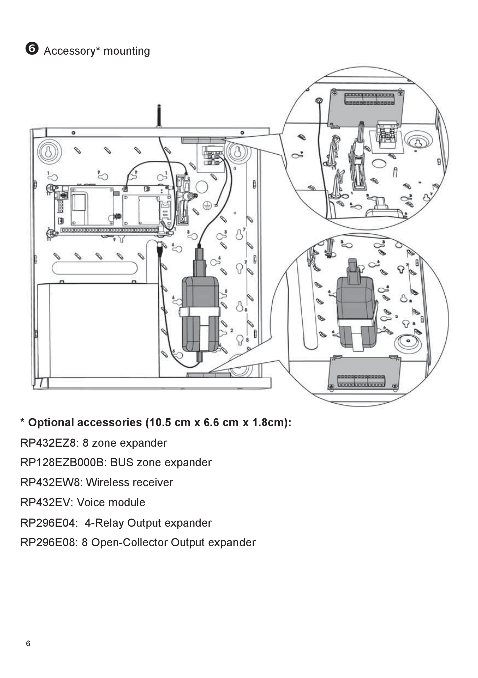 RISCO Group 432BM1 Metal Enclosure User Manual | Page 6 / 8