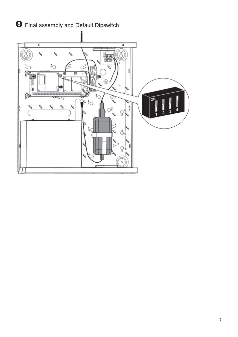 RISCO Group 432BM1 Metal Enclosure User Manual | Page 7 / 8