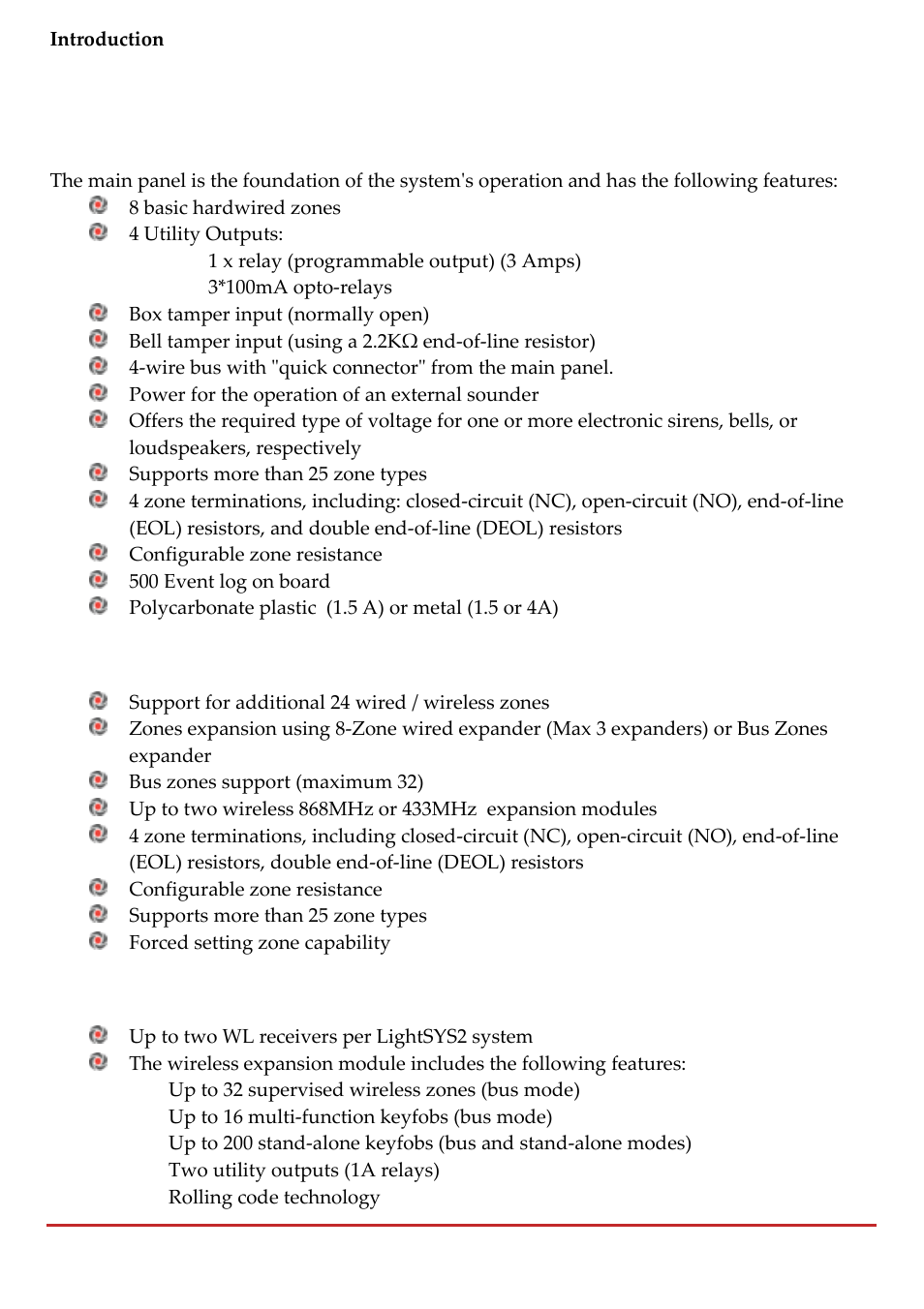 RISCO Group LightSYS 2 User Manual | Page 12 / 256