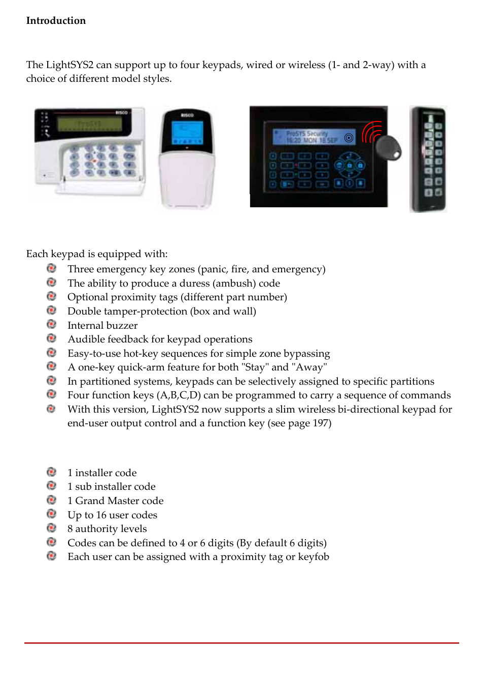 RISCO Group LightSYS 2 User Manual | Page 14 / 256