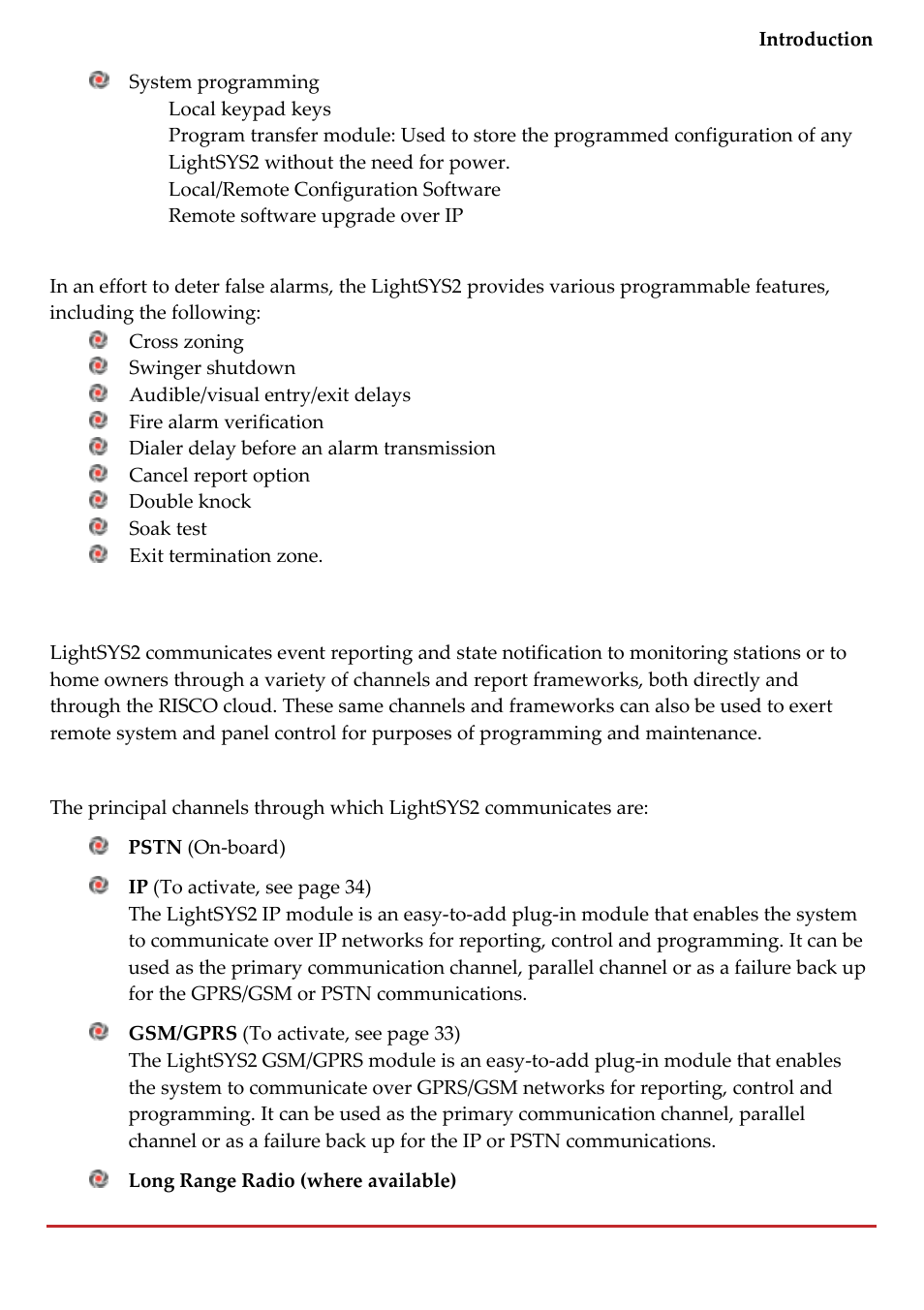 RISCO Group LightSYS 2 User Manual | Page 17 / 256