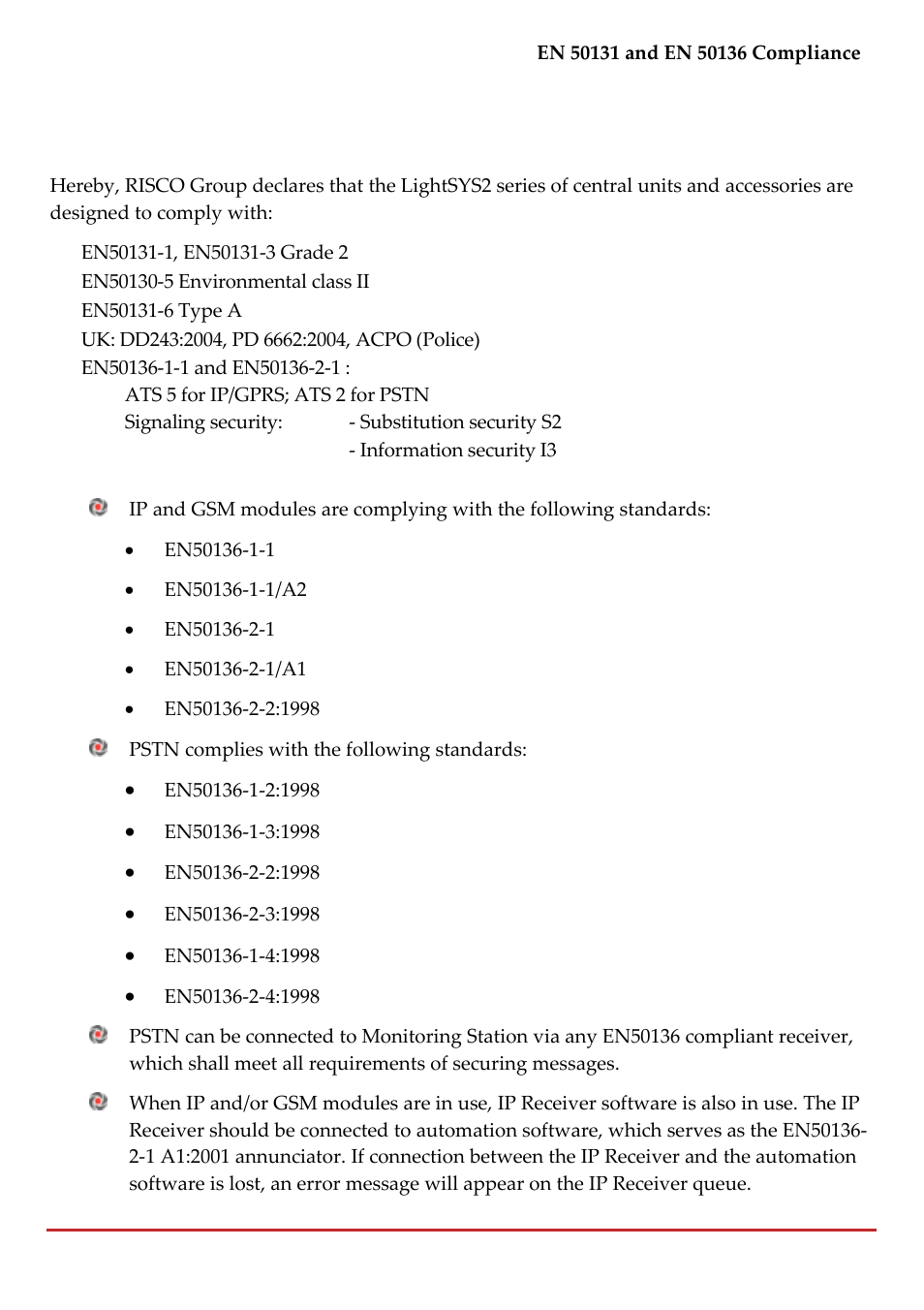 RISCO Group LightSYS 2 User Manual | Page 249 / 256